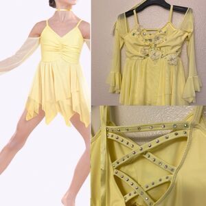 Revolution solo custom Dance Costume pale RC25739 GOODBYE YELLOW BRICK ROAD LC